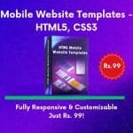 Mobile Website Templates - HTML5, CSS3 - Fully Responsive & Customizable